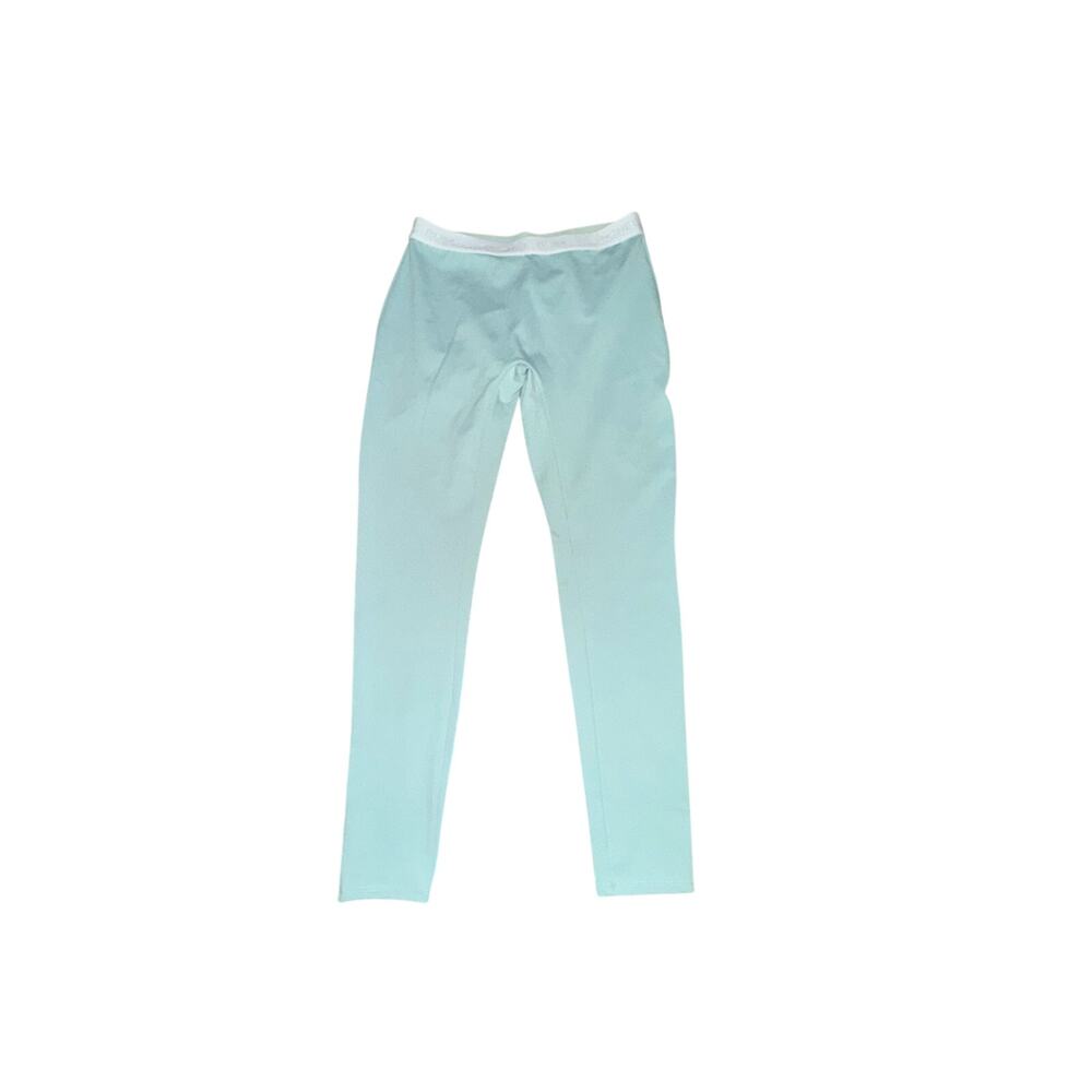 PCheeBum Scrunch Butt 7/8 Leggings Women's Size M Green Elastic Waist Mid Rise